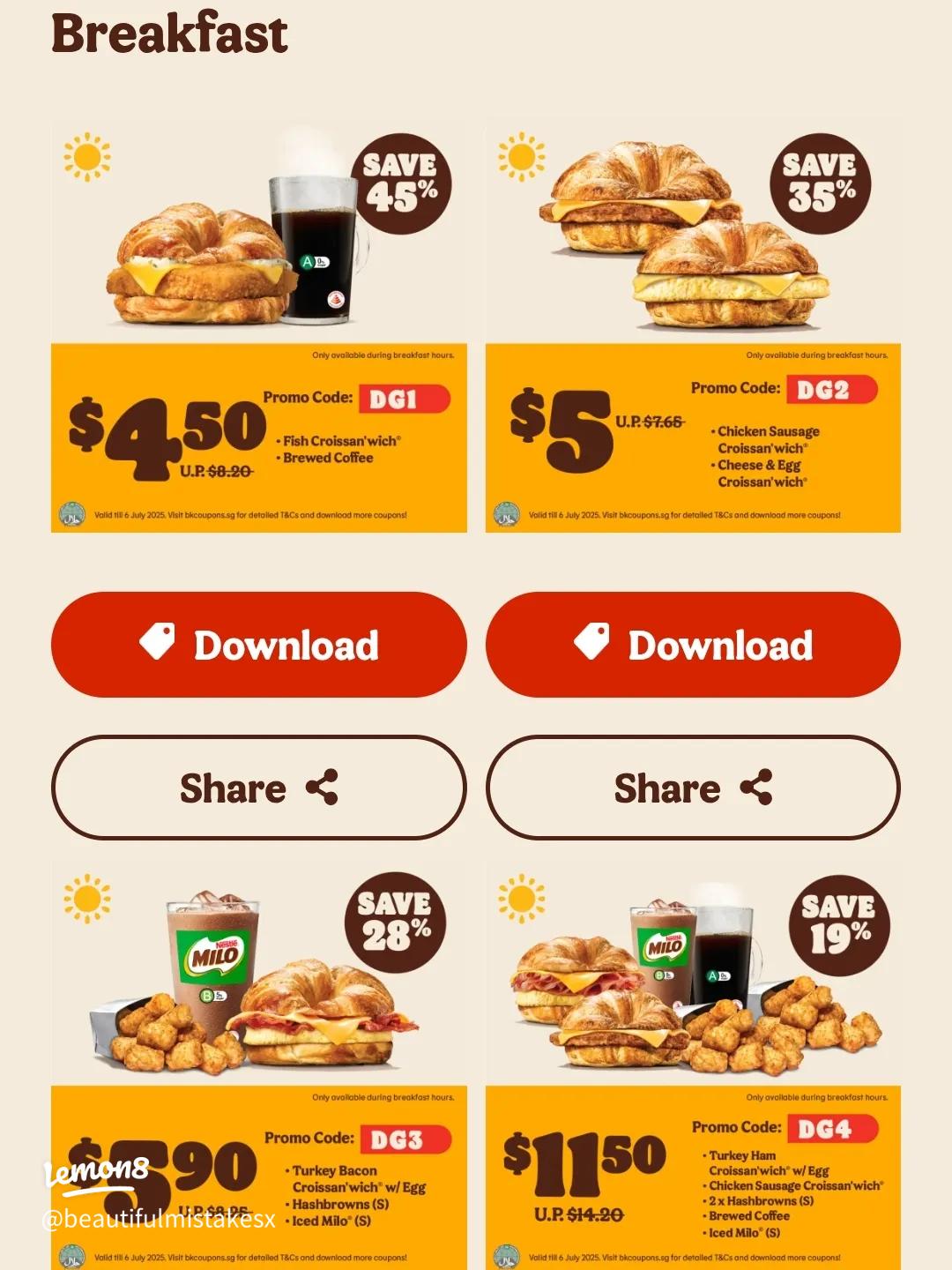 Burger King Breakfast Menu With Prices